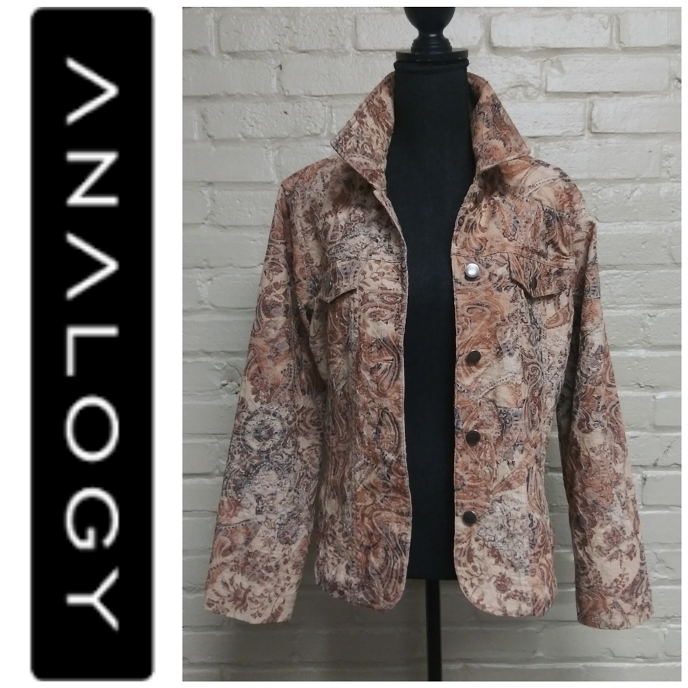 Analogy | Vtg. Paisley Textured Jacket